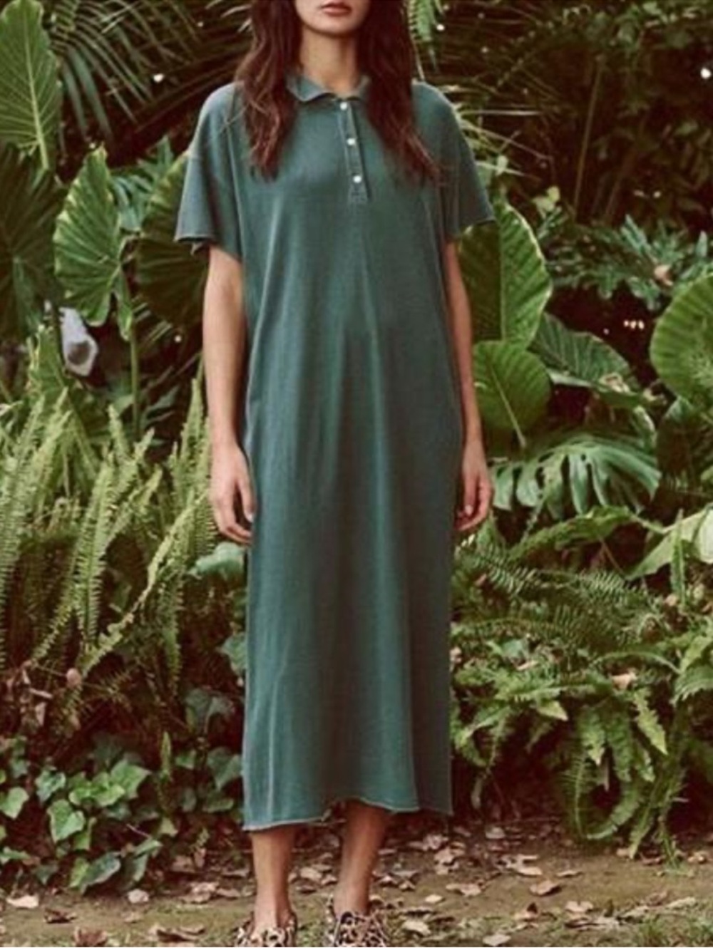 THE GREAT. The Polo Dress in Palm